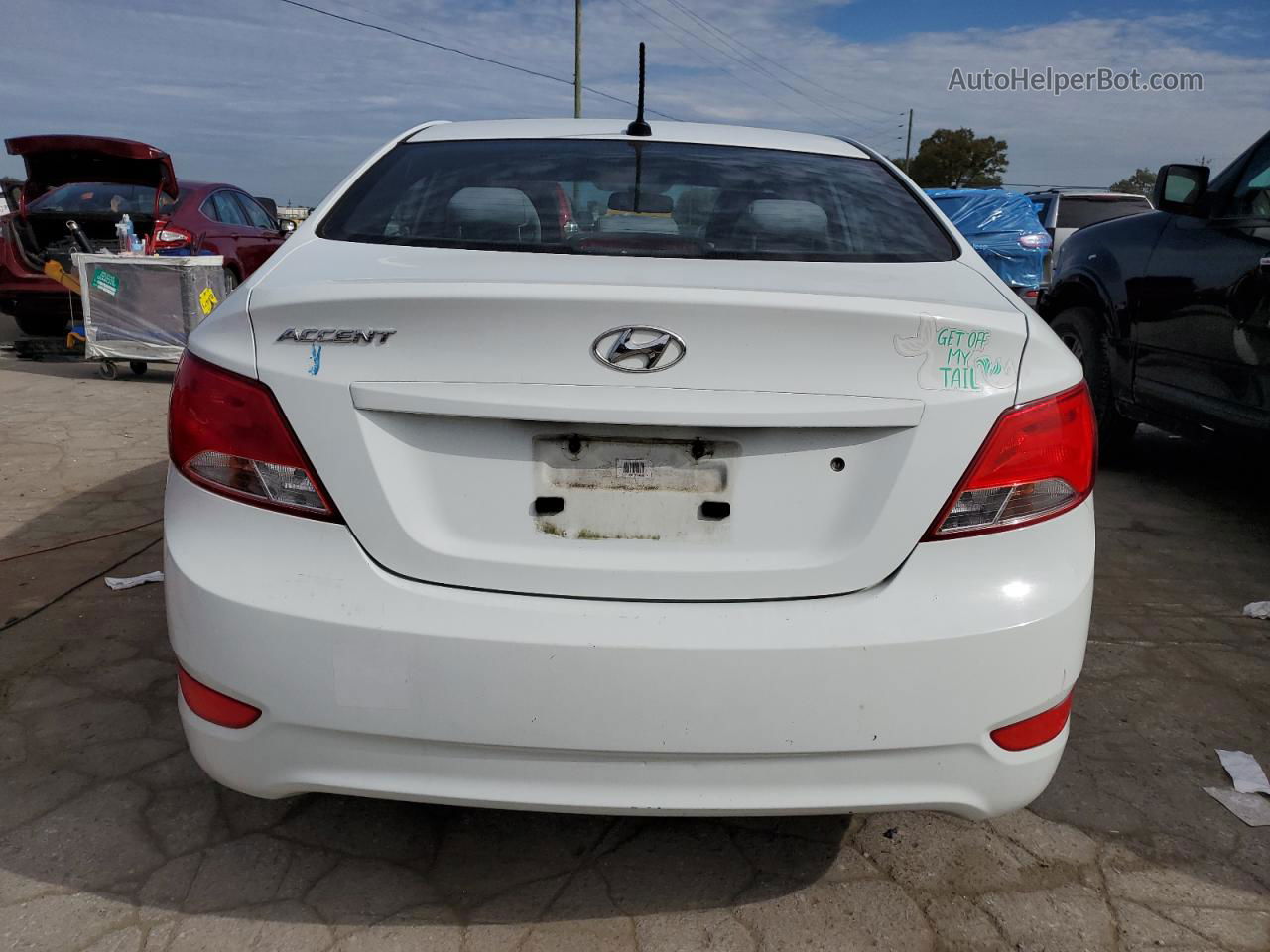 2015 Hyundai Accent Gls White vin: KMHCT4AE4FU861636