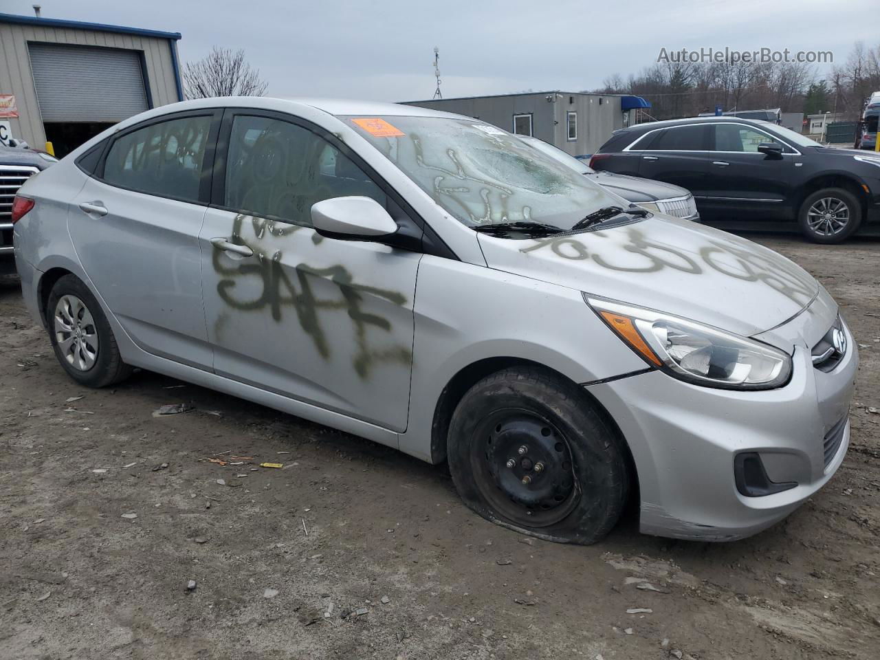 2015 Hyundai Accent Gls Silver vin: KMHCT4AE4FU877013