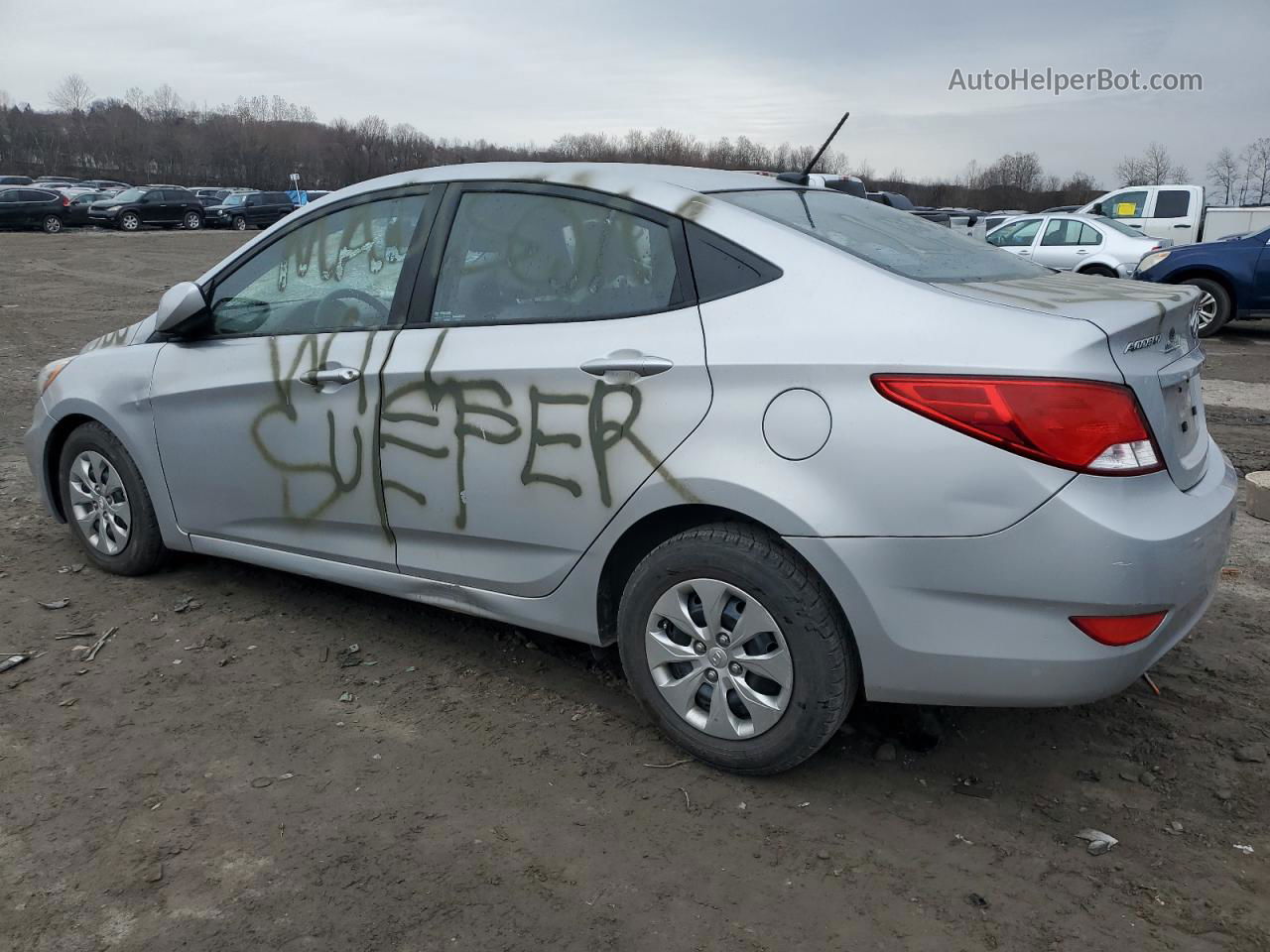 2015 Hyundai Accent Gls Silver vin: KMHCT4AE4FU877013