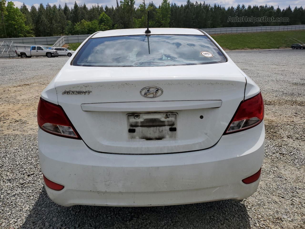 2015 Hyundai Accent Gls White vin: KMHCT4AE4FU902119