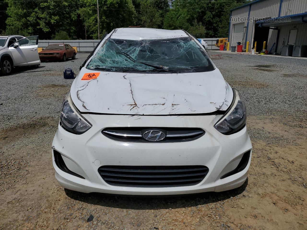 2015 Hyundai Accent Gls White vin: KMHCT4AE4FU902119