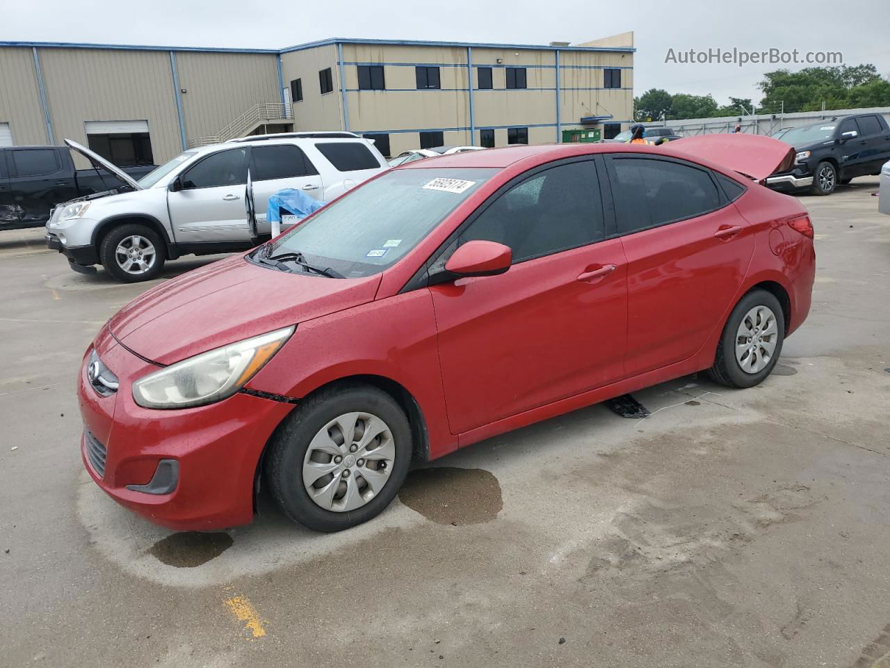 2015 Hyundai Accent Gls Red vin: KMHCT4AE4FU916909