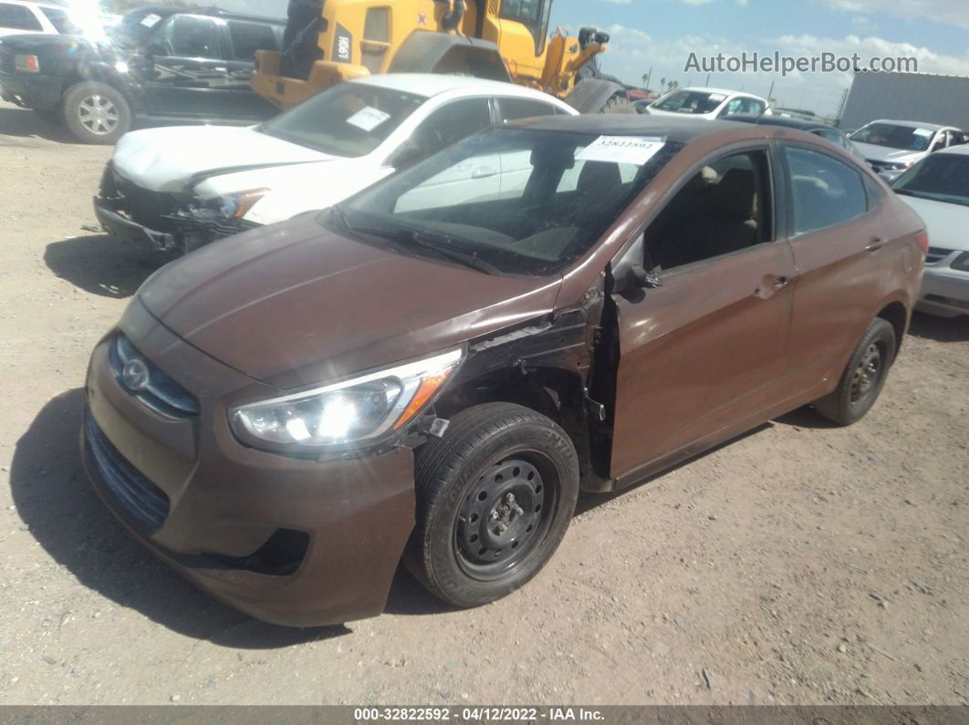 2015 Hyundai Accent Gls Brown vin: KMHCT4AE4FU931992