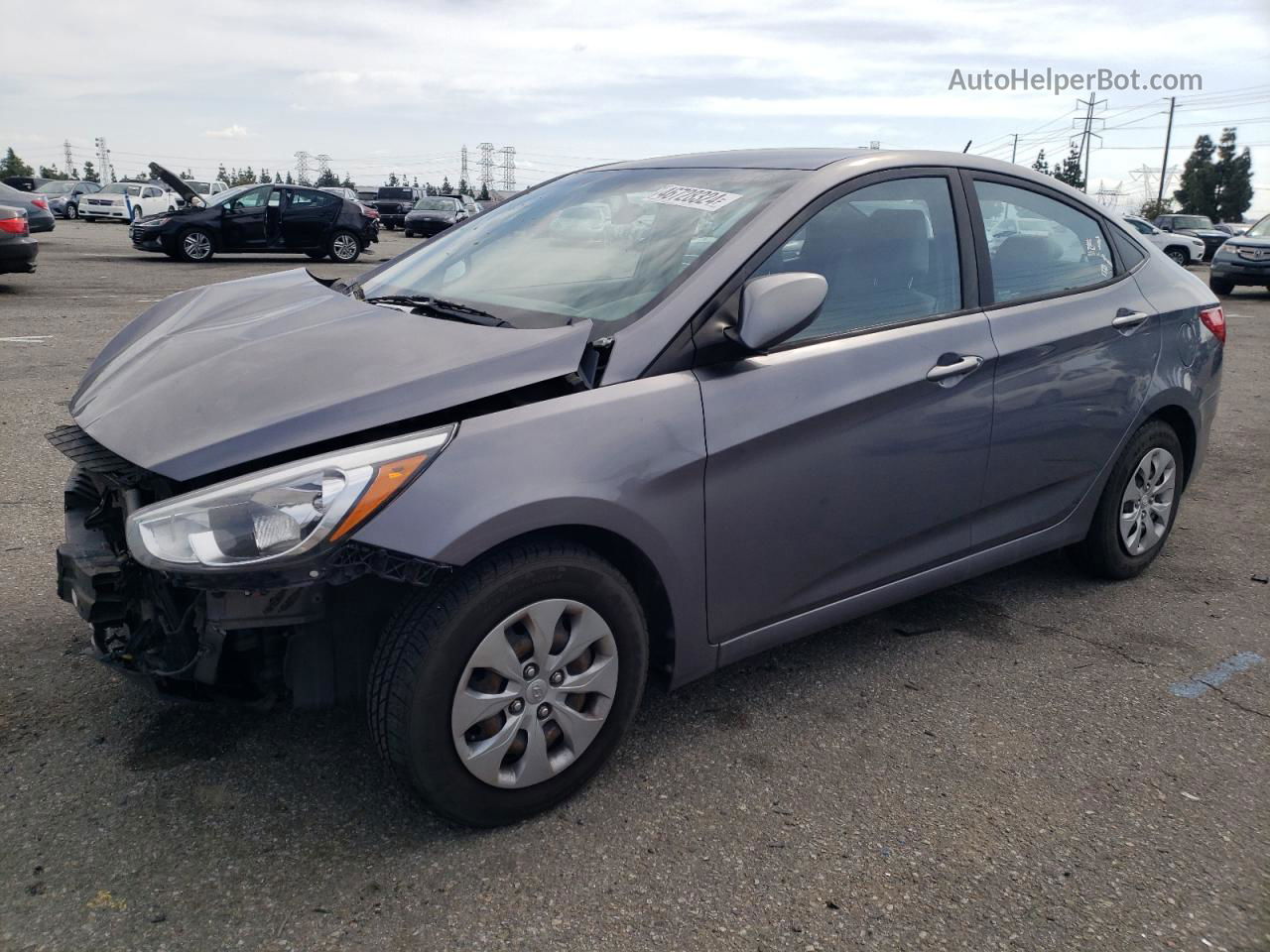 2015 Hyundai Accent Gls Gray vin: KMHCT4AE4FU937940