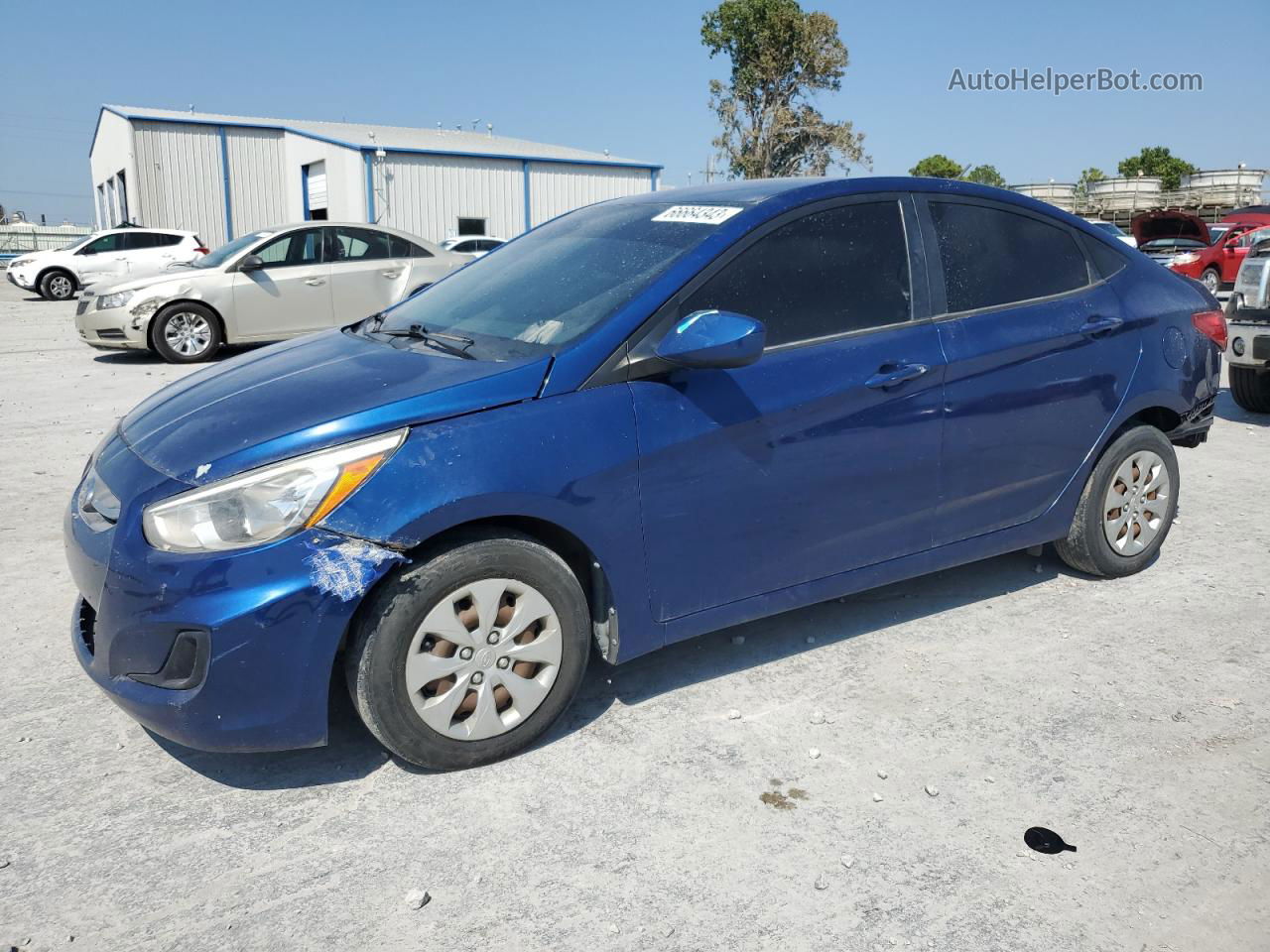 2016 Hyundai Accent Se Синий vin: KMHCT4AE4GU057922