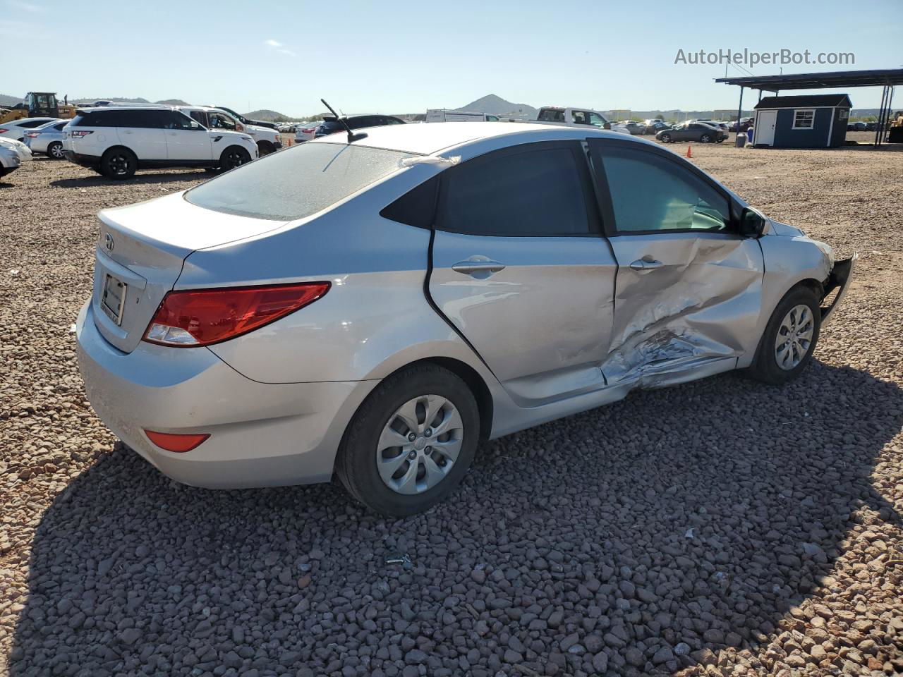 2016 Hyundai Accent Se Silver vin: KMHCT4AE4GU113597