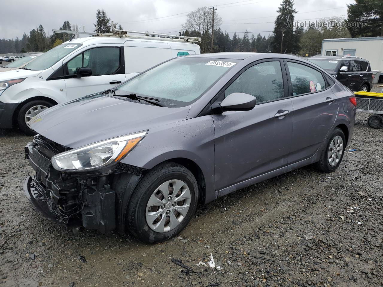 2016 Hyundai Accent Se Gray vin: KMHCT4AE4GU995743