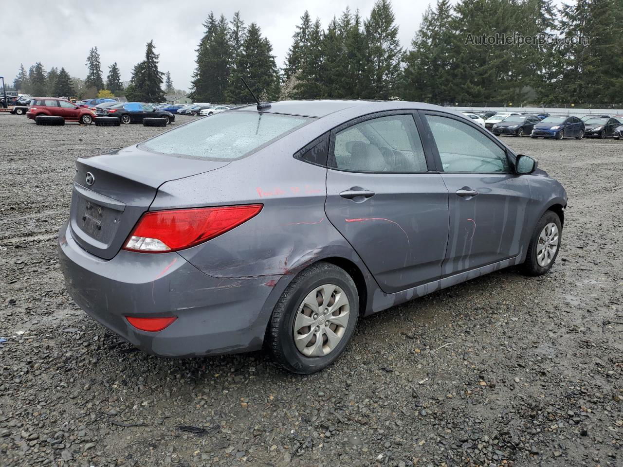 2016 Hyundai Accent Se Gray vin: KMHCT4AE4GU995743