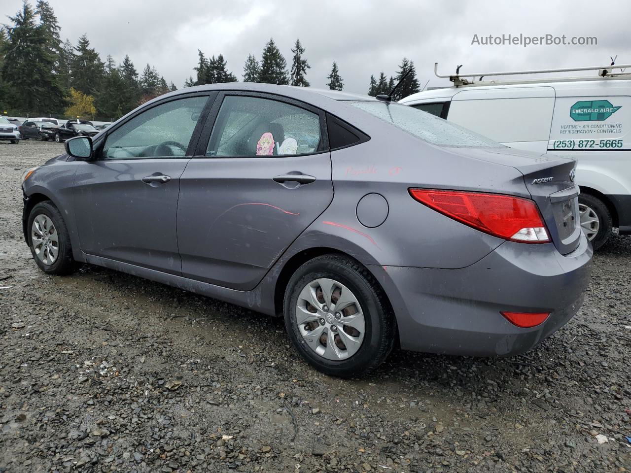 2016 Hyundai Accent Se Gray vin: KMHCT4AE4GU995743