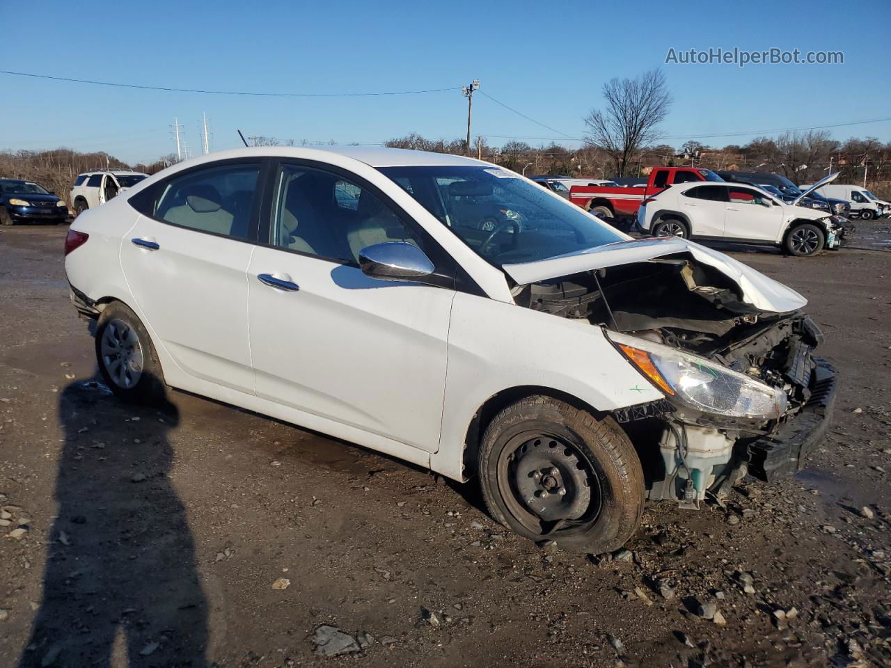 2017 Hyundai Accent Se Белый vin: KMHCT4AE4HU219324