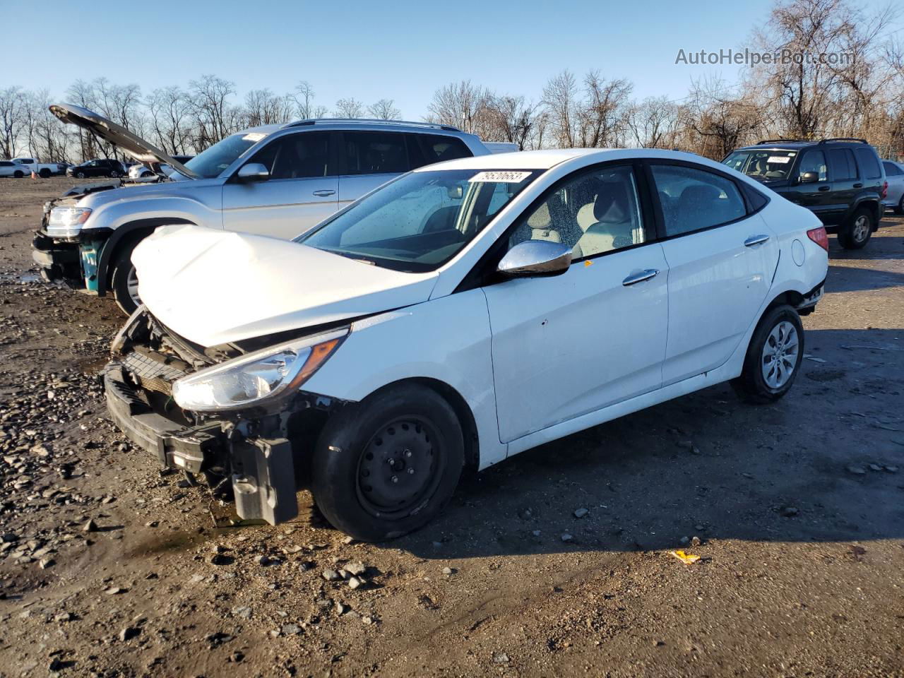 2017 Hyundai Accent Se White vin: KMHCT4AE4HU219324