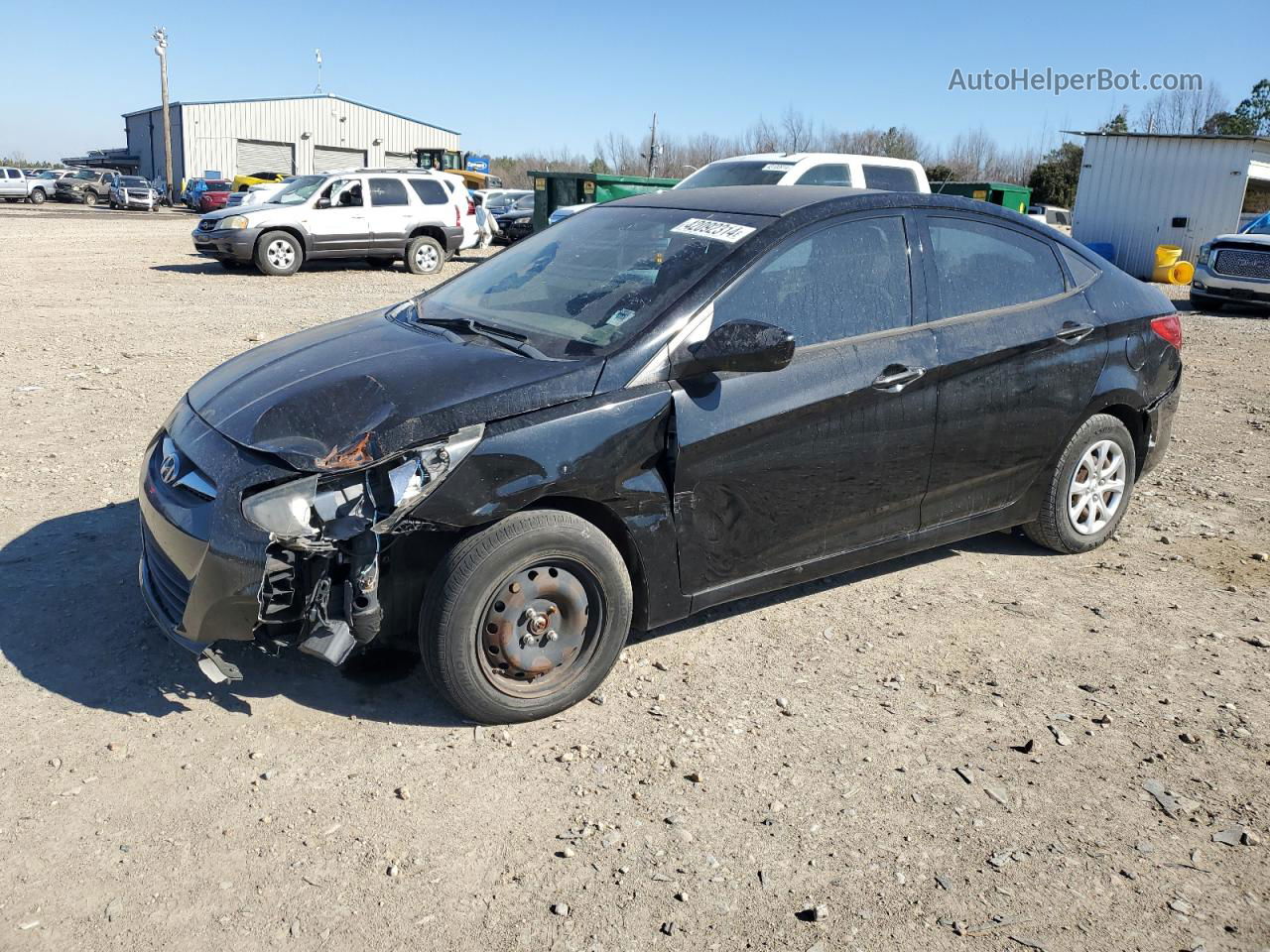 2013 Hyundai Accent Gls Black vin: KMHCT4AE5DU429215