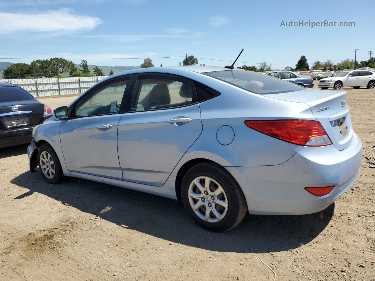 2013 Hyundai Accent Gls Blue vin: KMHCT4AE5DU554621