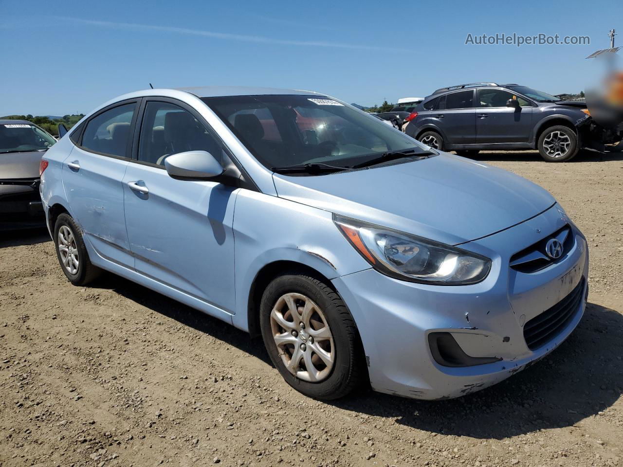 2013 Hyundai Accent Gls Blue vin: KMHCT4AE5DU554621