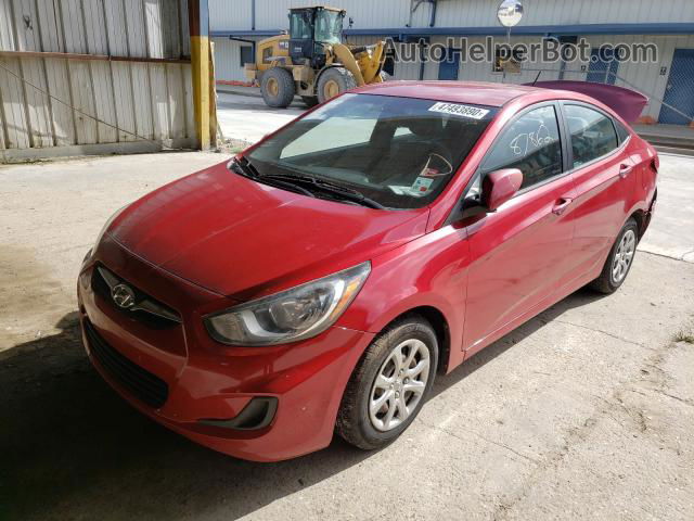 2014 Hyundai Accent Gls Red vin: KMHCT4AE5EU691835