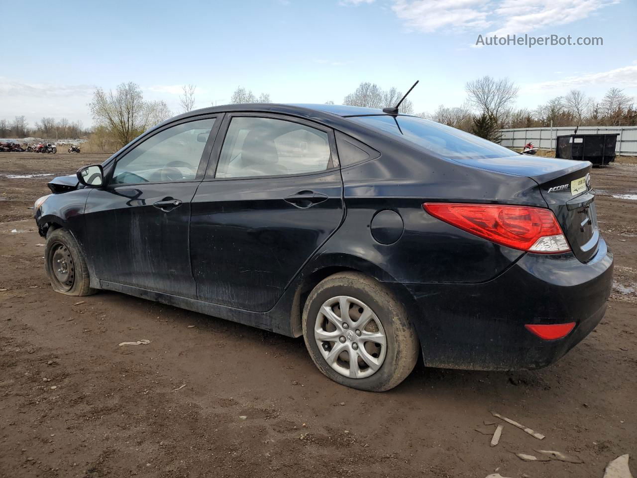 2014 Hyundai Accent Gls Black vin: KMHCT4AE5EU707645