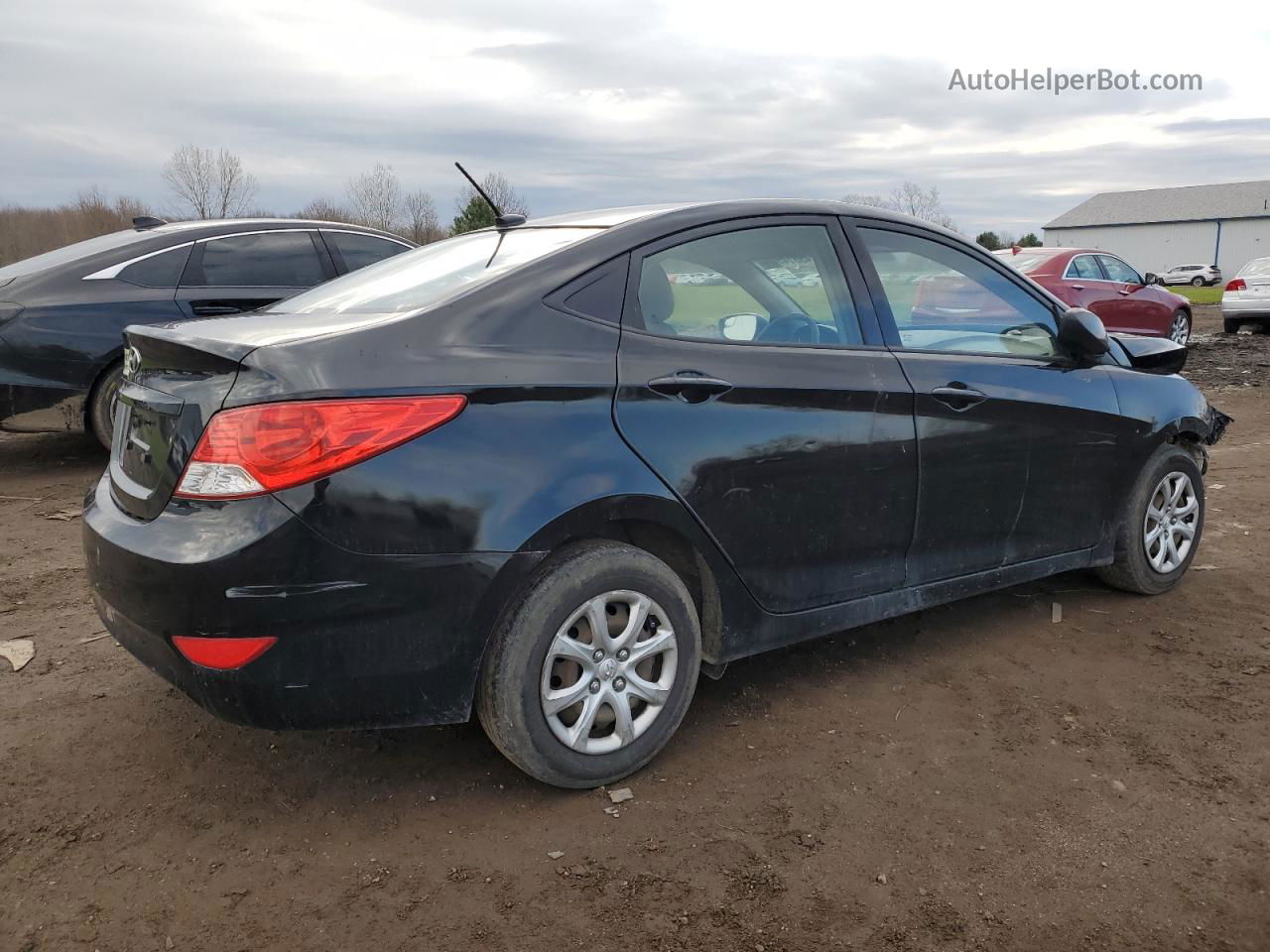 2014 Hyundai Accent Gls Black vin: KMHCT4AE5EU707645