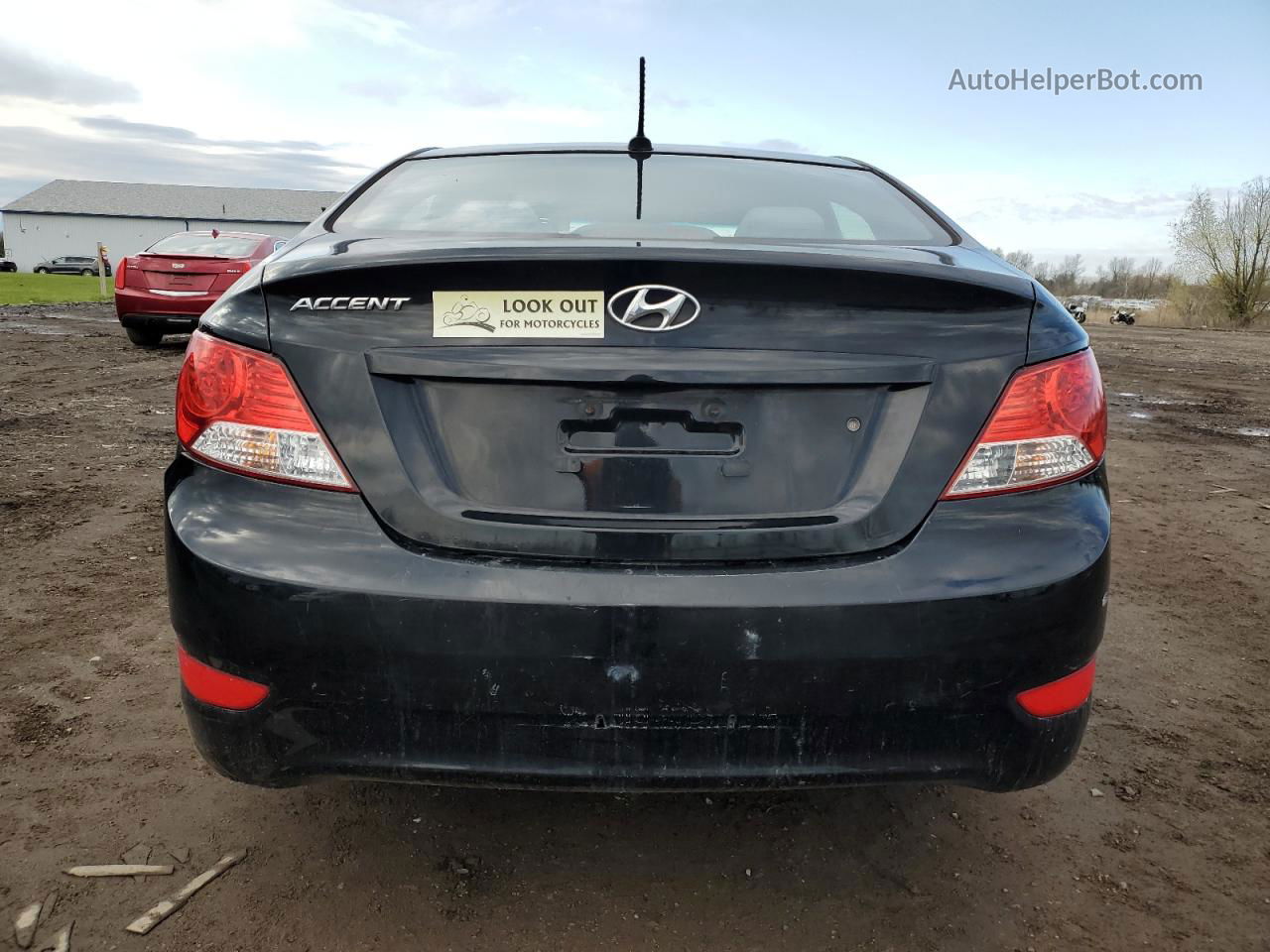 2014 Hyundai Accent Gls Black vin: KMHCT4AE5EU707645