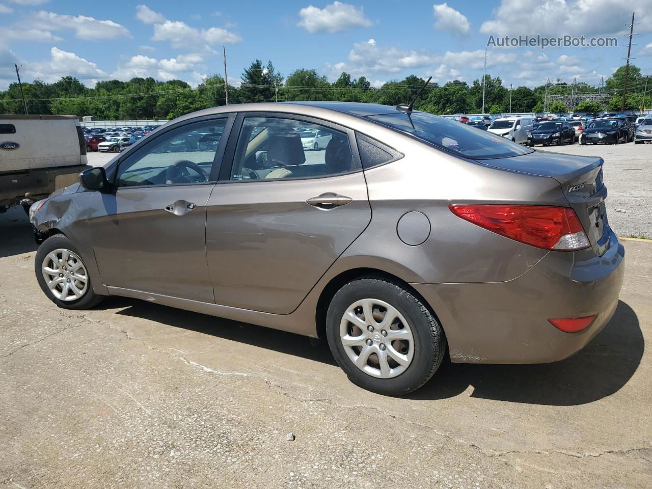 2014 Hyundai Accent Gls Brown vin: KMHCT4AE5EU726311