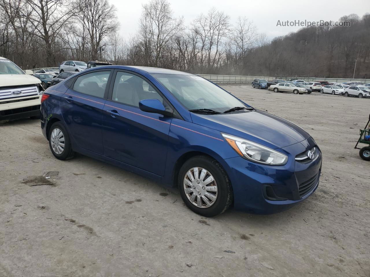 2015 Hyundai Accent Gls Blue vin: KMHCT4AE5FU801283