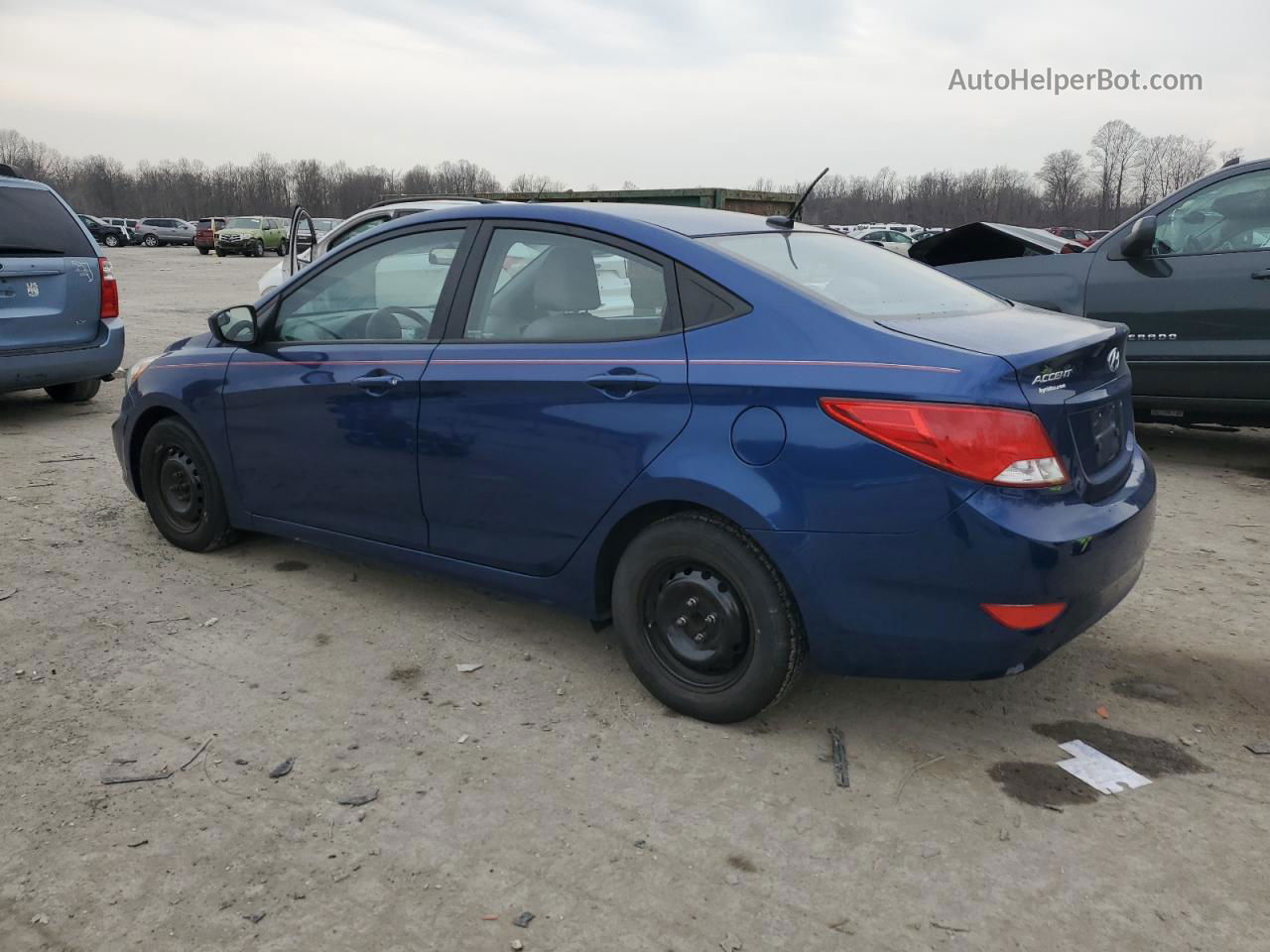 2015 Hyundai Accent Gls Blue vin: KMHCT4AE5FU801283