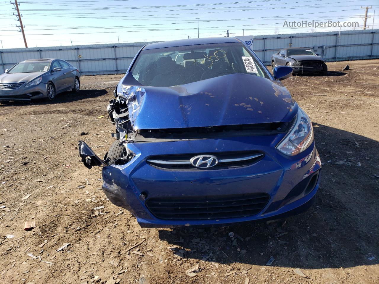 2015 Hyundai Accent Gls Blue vin: KMHCT4AE5FU804040