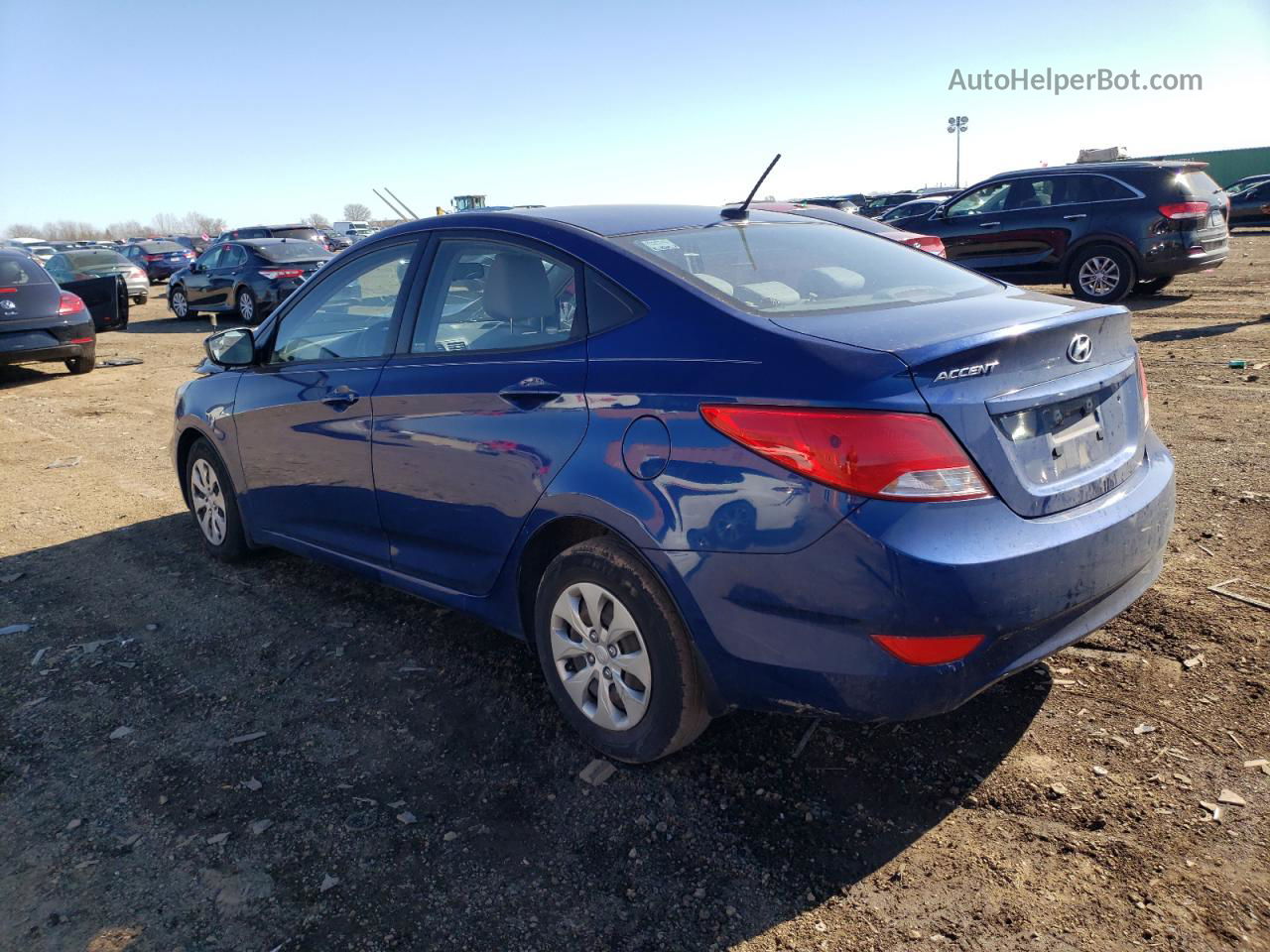 2015 Hyundai Accent Gls Blue vin: KMHCT4AE5FU804040