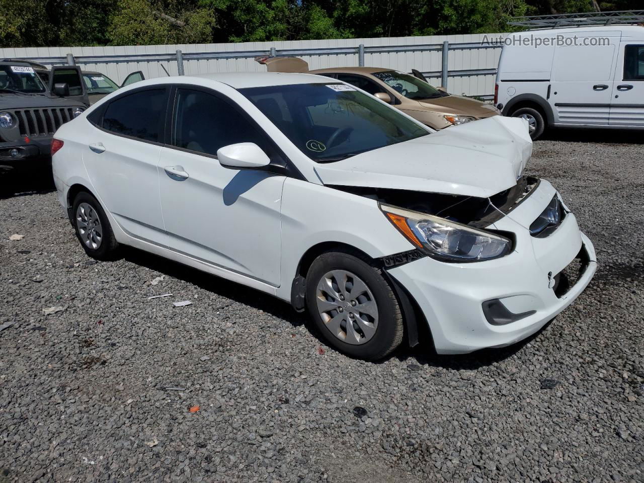 2015 Hyundai Accent Gls White vin: KMHCT4AE5FU846028