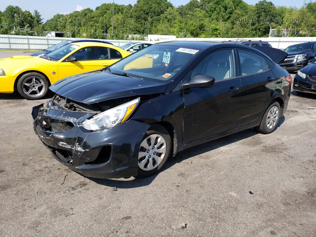 2015 Hyundai Accent Gls Black vin: KMHCT4AE5FU848314