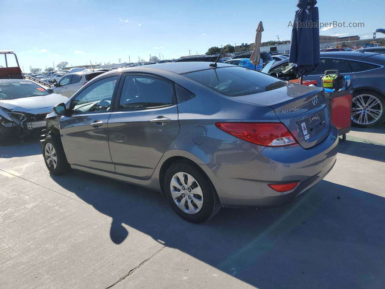 2015 Hyundai Accent Gls Gray vin: KMHCT4AE5FU855487