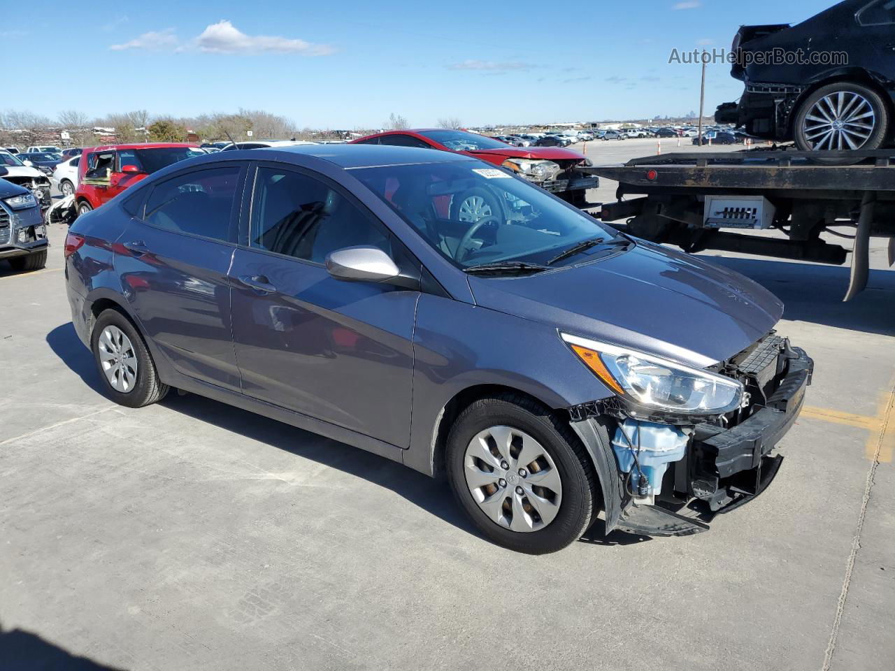 2015 Hyundai Accent Gls Gray vin: KMHCT4AE5FU855487