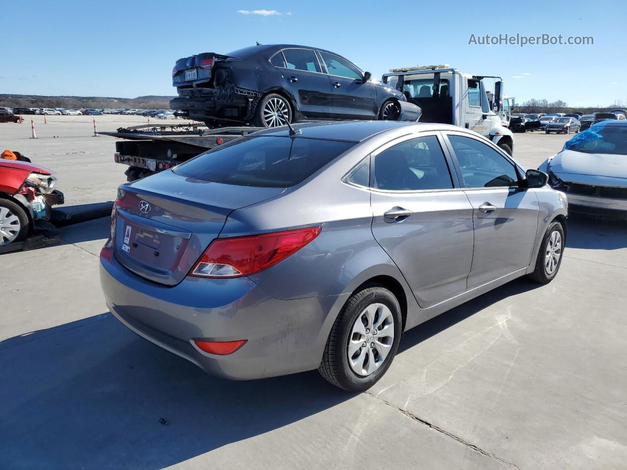 2015 Hyundai Accent Gls Gray vin: KMHCT4AE5FU855487