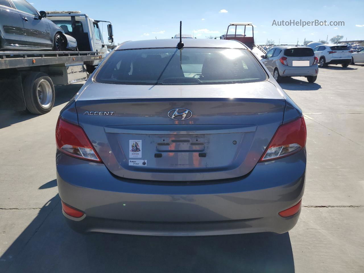 2015 Hyundai Accent Gls Gray vin: KMHCT4AE5FU855487