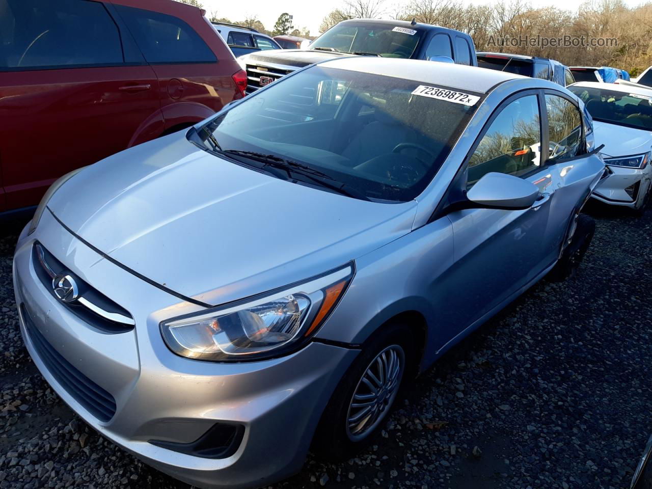 2015 Hyundai Accent Gls Серебряный vin: KMHCT4AE5FU859278