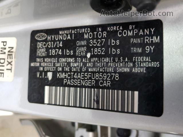 2015 Hyundai Accent Gls Серебряный vin: KMHCT4AE5FU859278