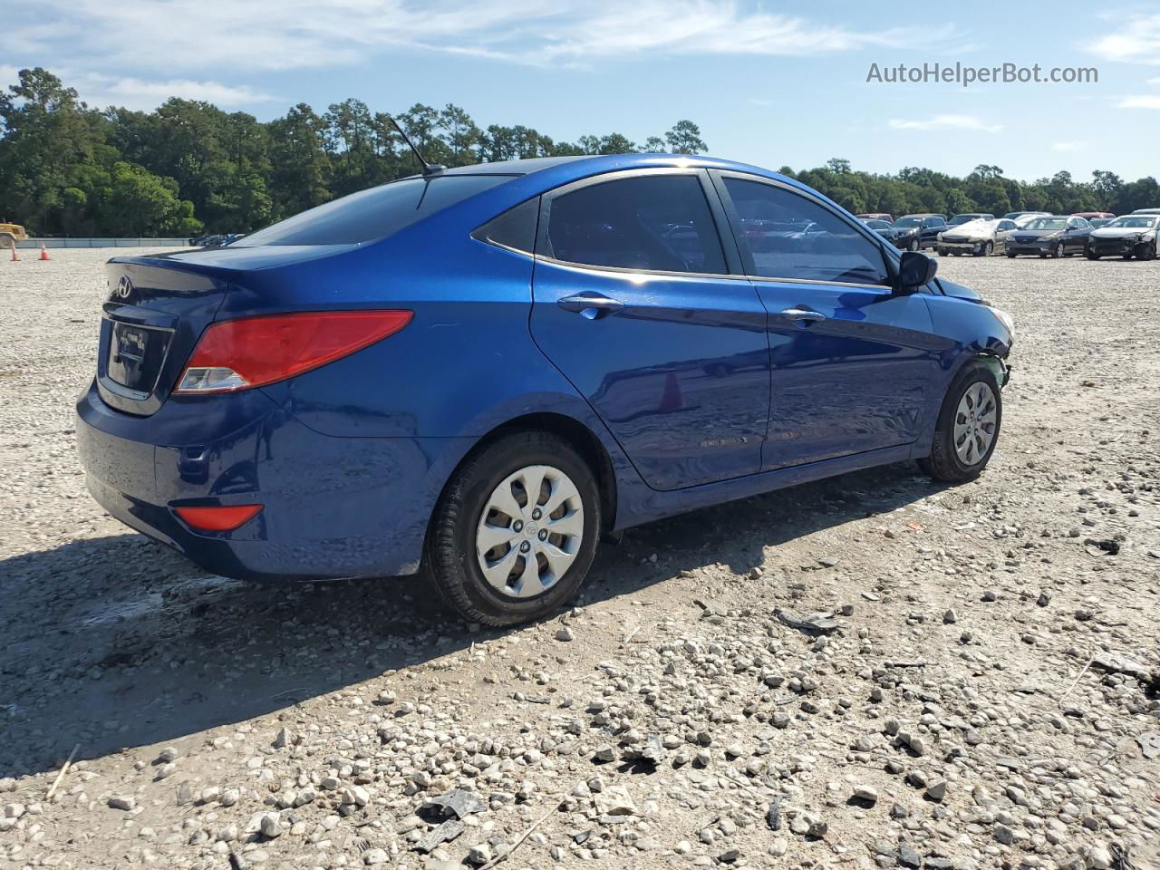 2015 Hyundai Accent Gls Синий vin: KMHCT4AE5FU860981