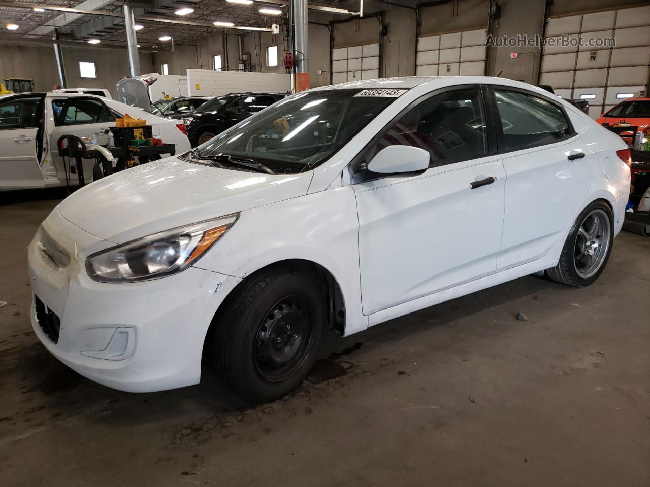 2015 Hyundai Accent Gls White vin: KMHCT4AE5FU862388