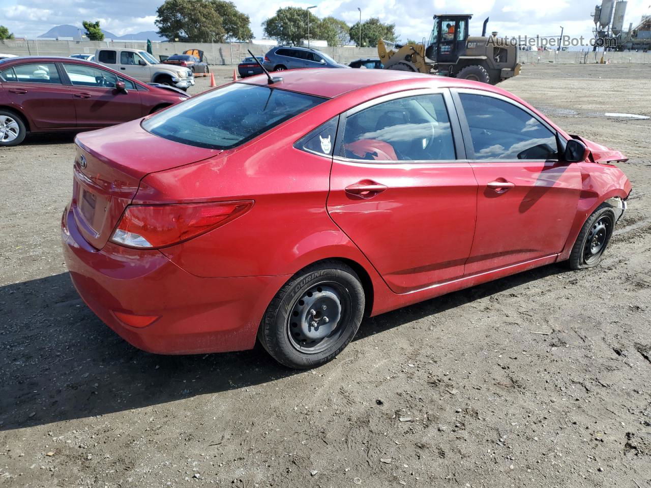 2015 Hyundai Accent Gls Red vin: KMHCT4AE5FU864125