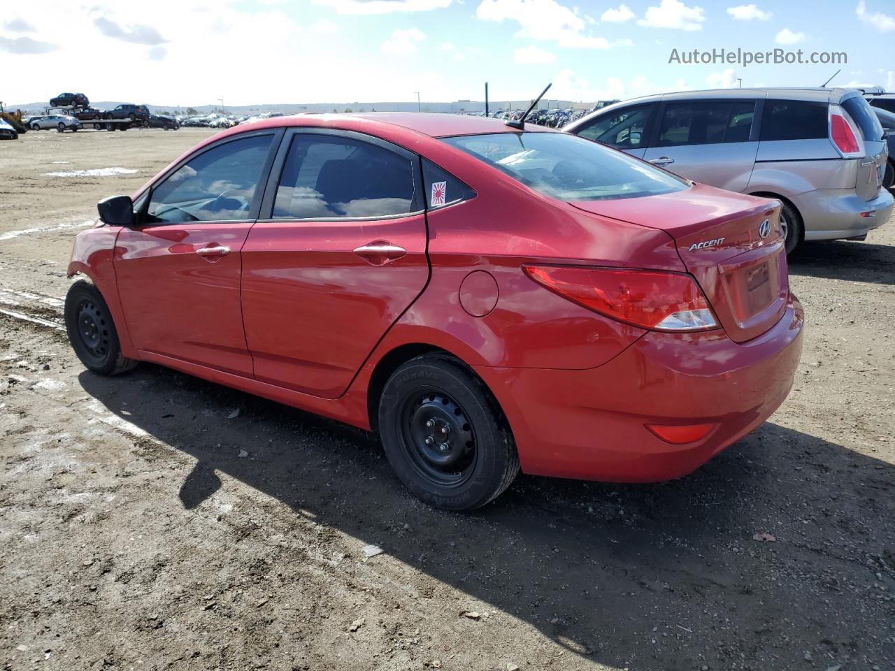 2015 Hyundai Accent Gls Red vin: KMHCT4AE5FU864125