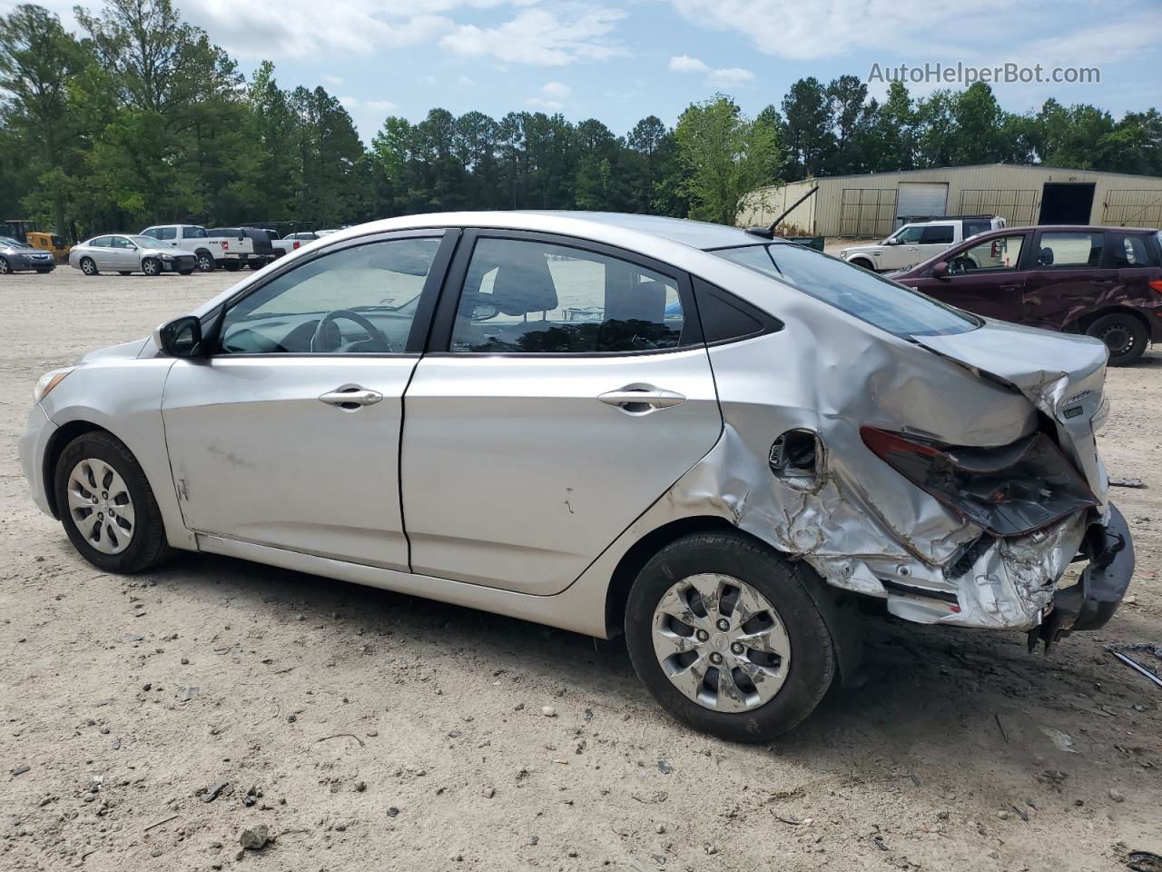 2015 Hyundai Accent Gls Silver vin: KMHCT4AE5FU879529