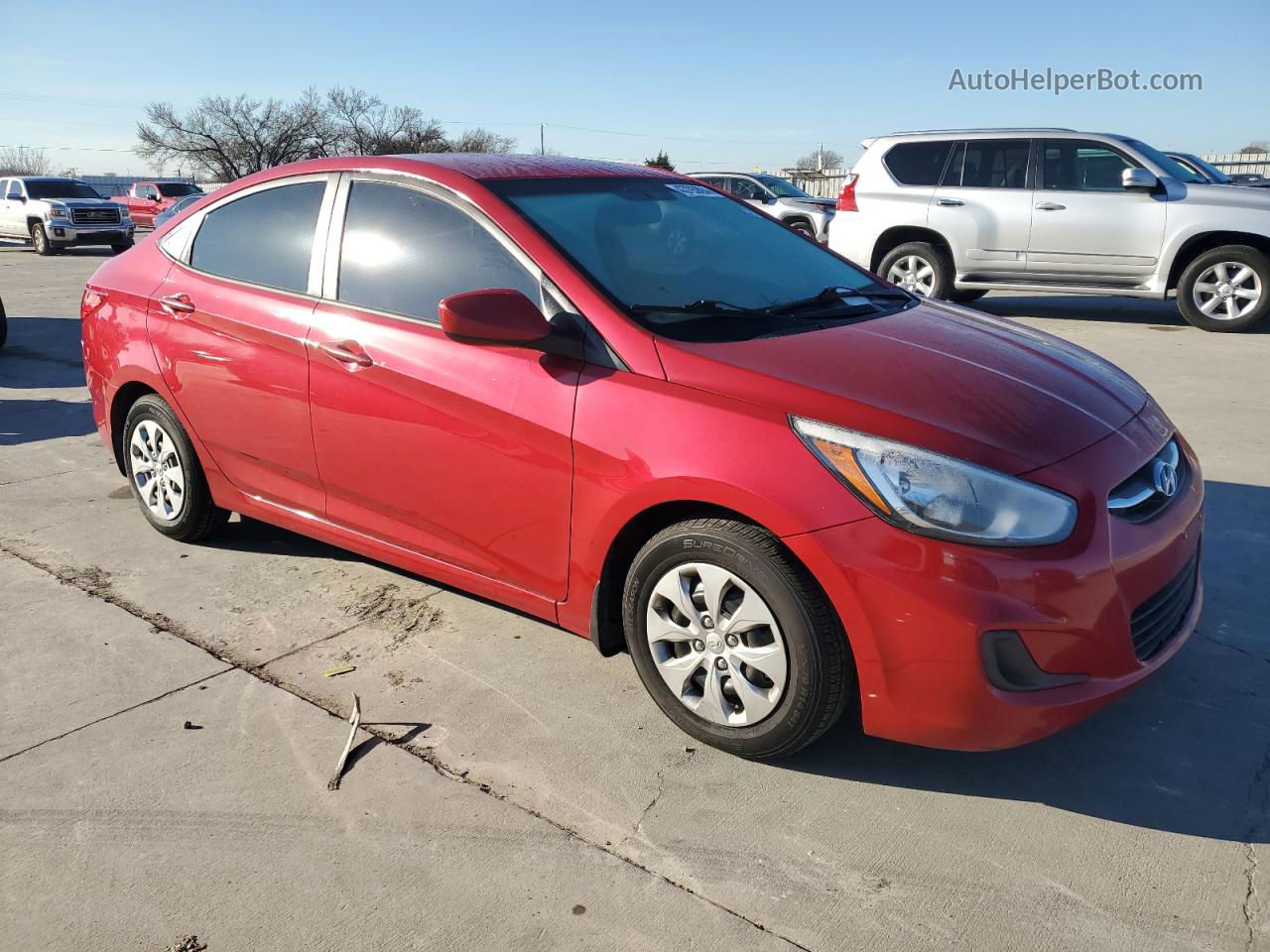 2015 Hyundai Accent Gls Red vin: KMHCT4AE5FU906812