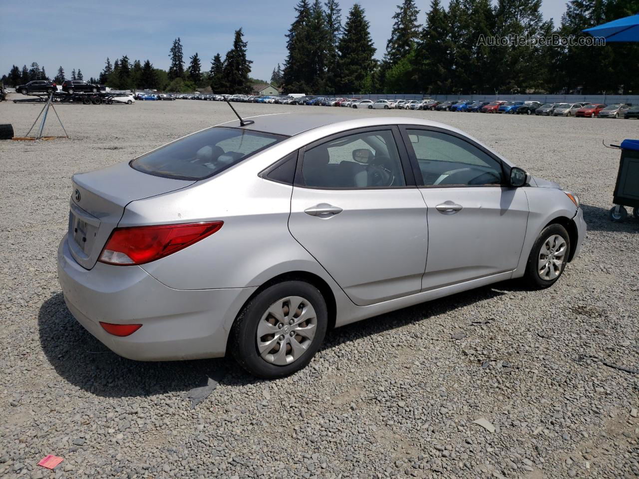 2015 Hyundai Accent Gls Silver vin: KMHCT4AE5FU915543