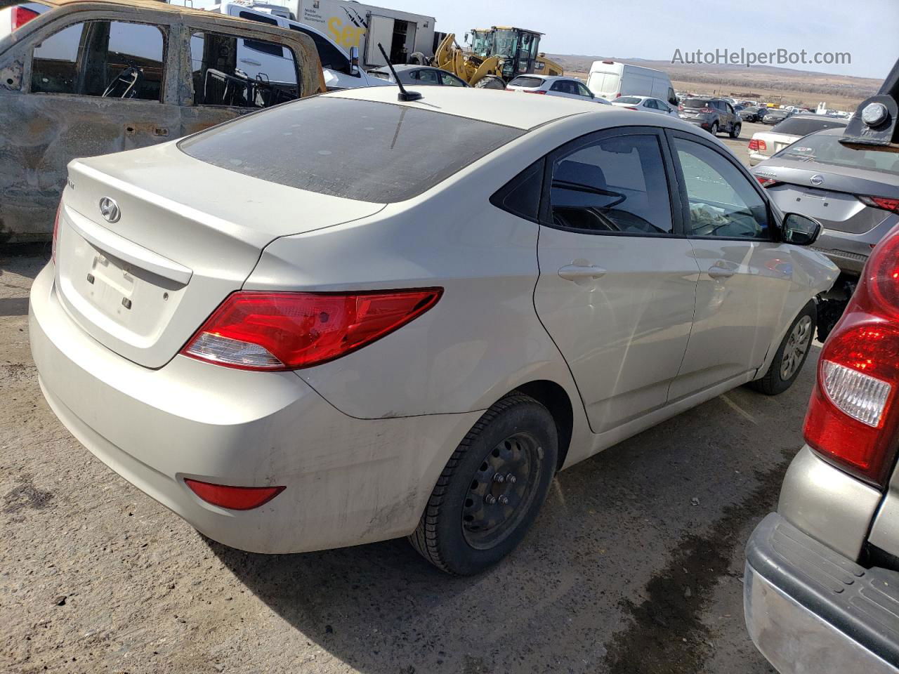 2015 Hyundai Accent Gls Beige vin: KMHCT4AE5FU938286