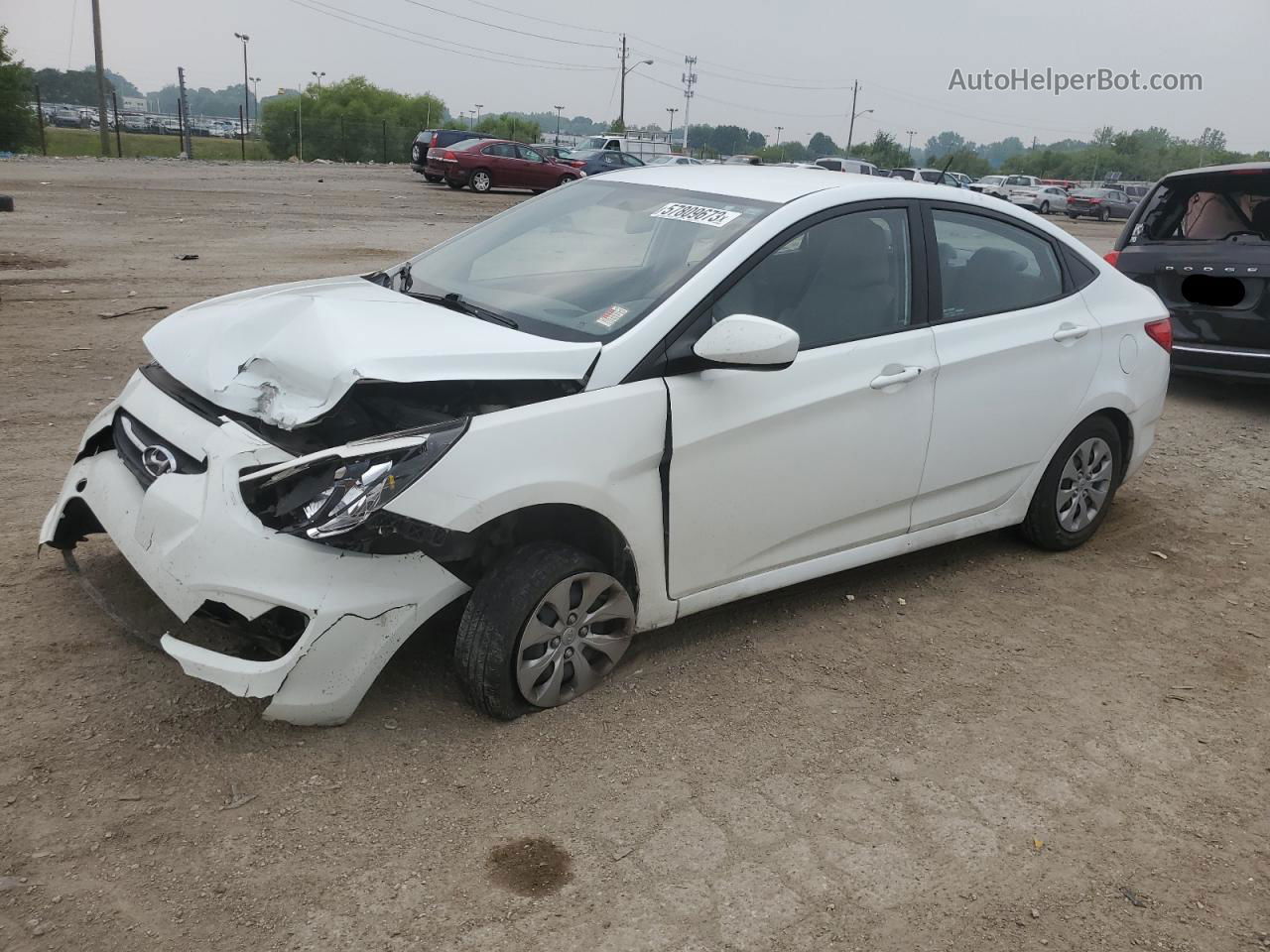 2016 Hyundai Accent Se White vin: KMHCT4AE5GU003139