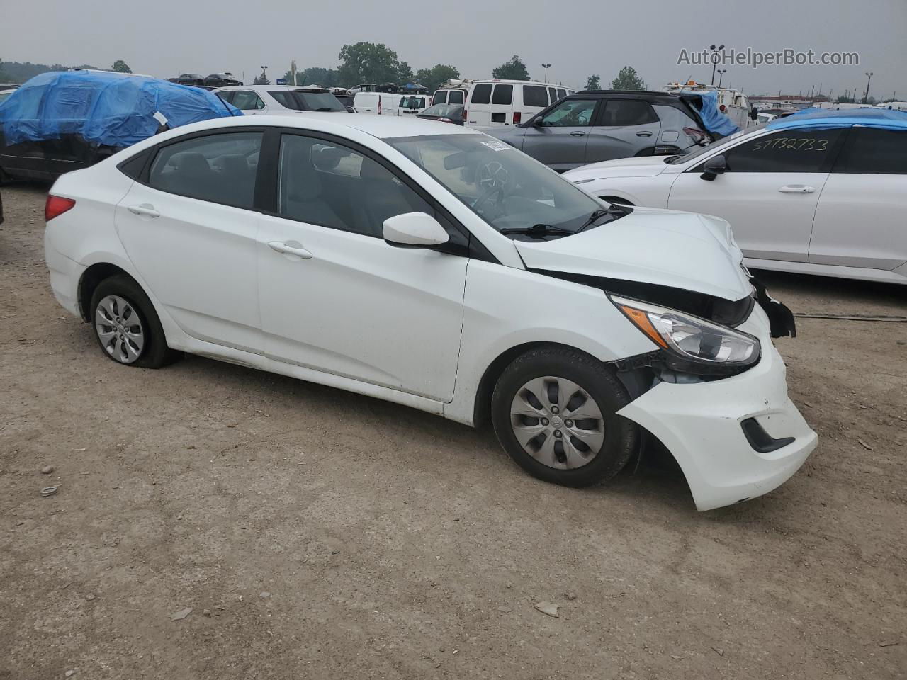 2016 Hyundai Accent Se White vin: KMHCT4AE5GU003139