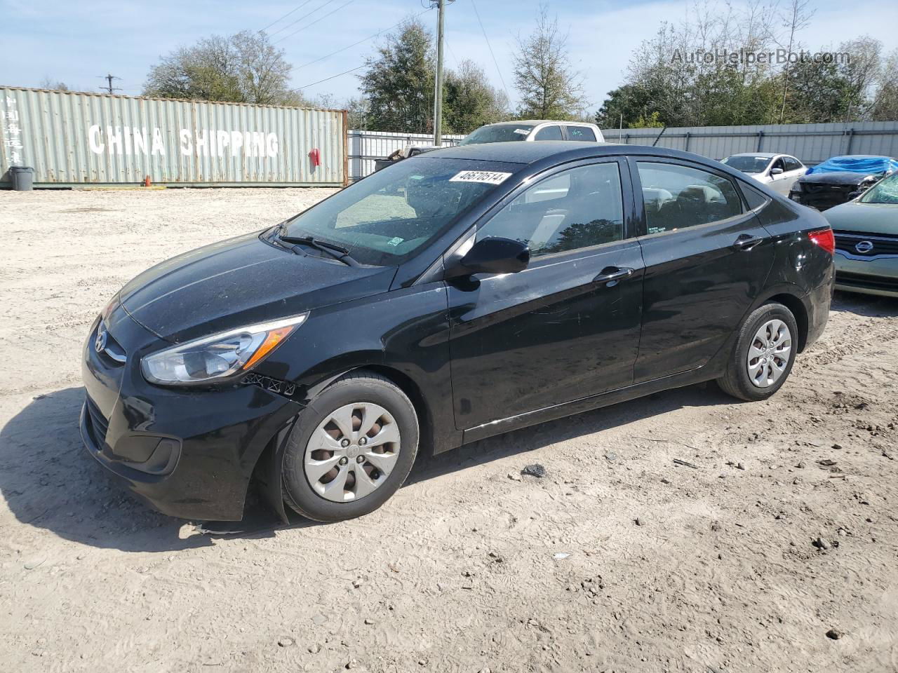 2016 Hyundai Accent Se Черный vin: KMHCT4AE5GU003142