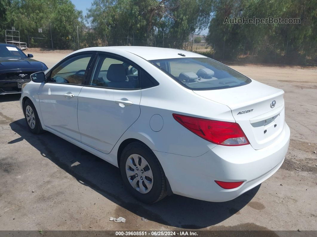 2016 Hyundai Accent Se White vin: KMHCT4AE5GU022919