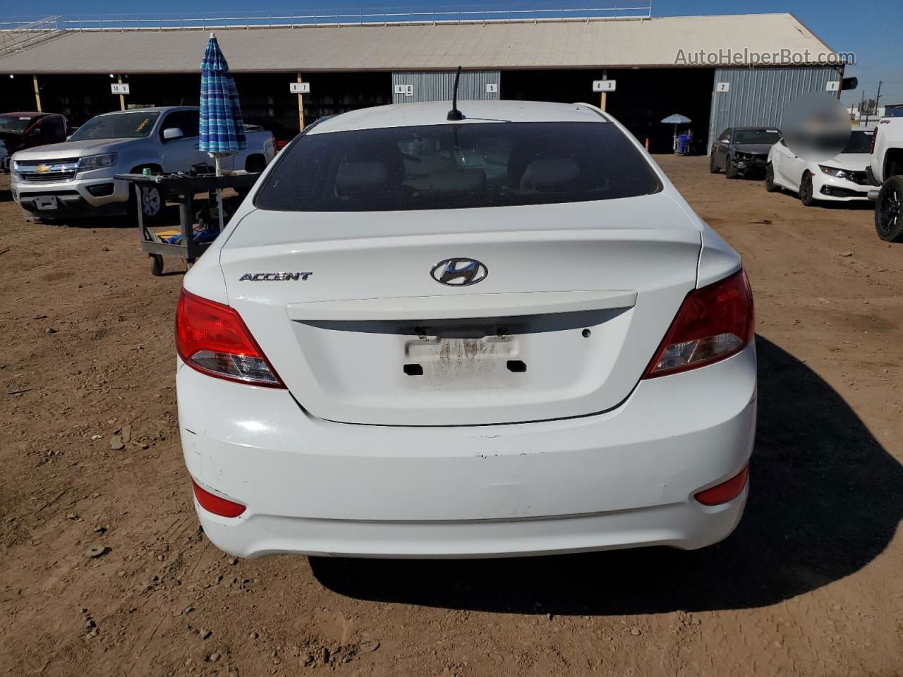 2016 Hyundai Accent Se White vin: KMHCT4AE5GU053409