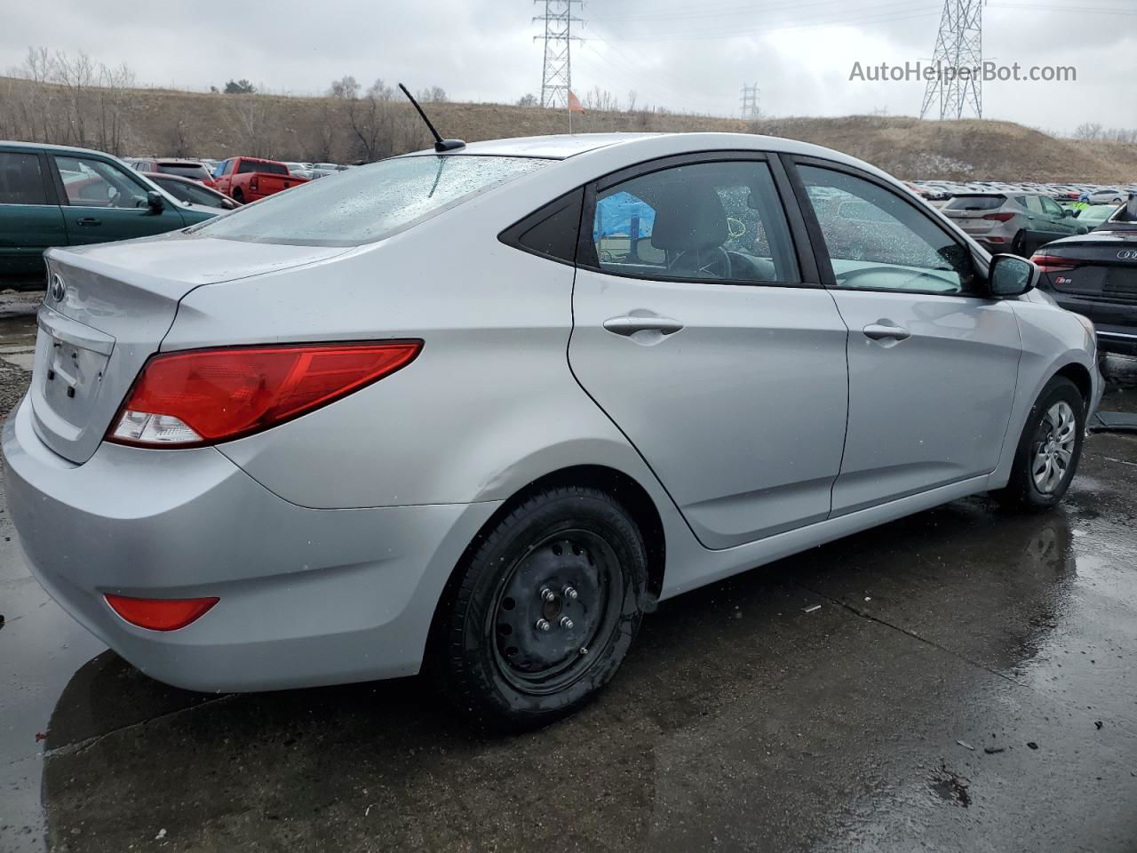 2016 Hyundai Accent Se Silver vin: KMHCT4AE5GU112698