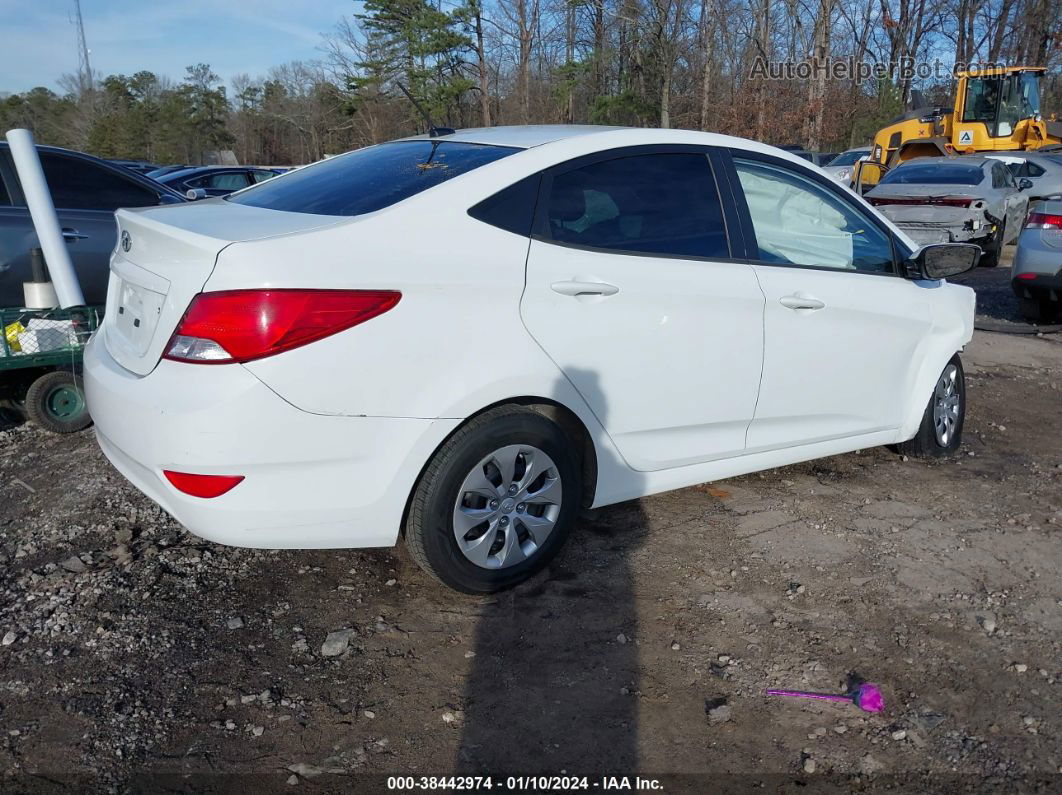 2016 Hyundai Accent Se White vin: KMHCT4AE5GU946843